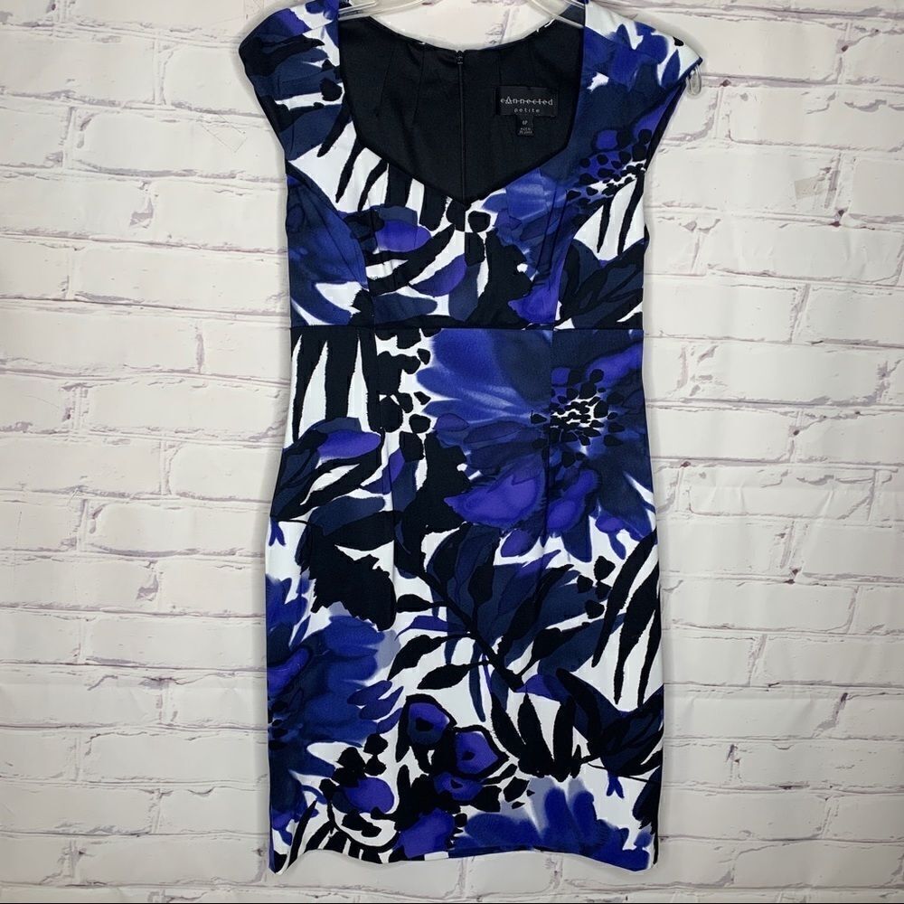 Connected Apparel size 6 petite blue dress‎